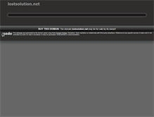 Tablet Screenshot of lostsolution.net